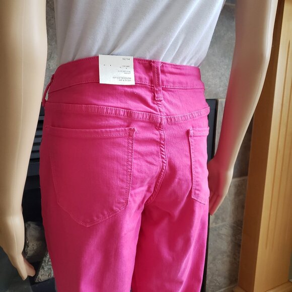 NWT! STYLUS - Fuchsia pink skinny jeans (US 32 Waist/Size:14) - Picture 6 of 8